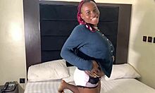 Pretty ebony teen in casting interview. What secrets will she reveal?
