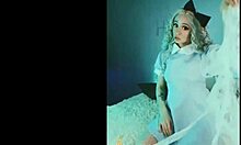 Alicebong solo at home showing off teen pussy