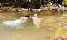 Boy craves my big tattooed ass, wants doggystyle outdoors