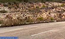 Beautiful Latina Fitness Babe Deepthroats and Gets Ass Fucked POV on Street Until Caught