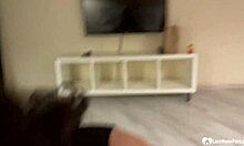 gorgeous brunette babe licks that hard dick 😍