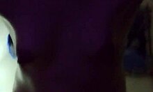 Sexy blonde housewife teases with cock sucking and riding