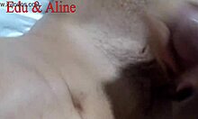 edu and aline amateur couple handjob with brazilian wife and old cuckold