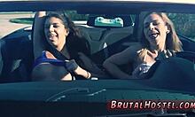 Teen girl in bondage with milk play