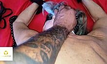 Blonde submissive wife bound in BDSM gets intense anal fucking!