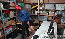 Officer, Why Is This Petite Teen Masturbating Anal In The Office?!