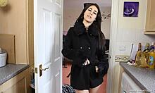 Girlfriend's Hot Sister in Lingerie Under Coat