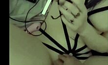 Horny Teen Girlfriend Masturbates In Lingerie