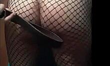 Mesh Stockings and Spanking in Homemade Amateur Fetish Video with Toys and Socks