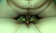 The stepsister gives a blowjob and gets fucked in her shaved pussy.