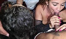 Three mouths revive soft cock with deepthroat 😏