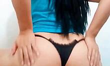 wife practicing striptease before giving ass or pussy to husband's friend while he records