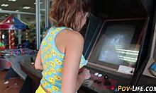 petite brunette teen amateur pov handjob and masturbation in high definition 😏