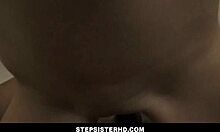 Hot stepsister catches stepbrother in bathroom for taboo pov fuck