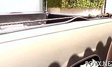 Chrissy Saunders Sucks Cock Hardcore with Her Small Tits Exposed as a Teen Slut