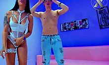 Brunette Blows Big Cock On Webcam