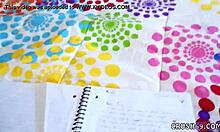 cute teen babe seducing with huge tits 😍