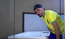 Relaxing in the condo hydro after soccer with my gay neighbor