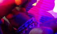 Amateur Girl Sits On Ciroc Bottle While Eating Out Girl On Stage