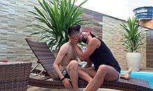 I watch Marcos Goiano and Joseph Megazord fucking in the pool