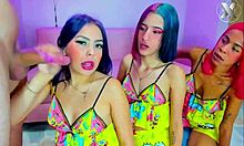 Circus clowns perform blowjob show