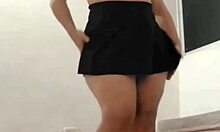 visiting my cousin in new york, she asks to see under my skirt 😏