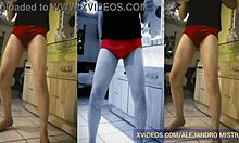 Alejandro Mistral strokes his monster cock in underwear