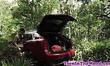 Stranded 19yo rides and blows neighbor's cock