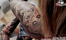 Tattooed Busty German Chick Picked Up Online for a Hot Sextreffen Date