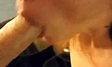 redhead amateur sucks monster cock for facial cumshot close-up