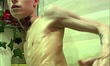 Hot teen 18+ enjoys steamy shower rimjob fun