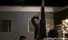 this amateur teen slut fingering at the party 😏