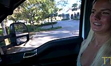 Blonde Babe Cheats on Boyfriend with Intense POV Fuck in Parking Lot