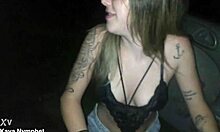 bent over for a blowjob on thick dick in lingerie at night on the street 😈