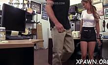 bimbo, you're having rough sex in the shop with sucking and ball licking?