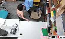 Teen Burglar Gets Punished By Police Officer In The Garage Office