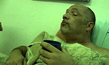 Blonde Young Woman Wanks Grandfather In Nursing Home