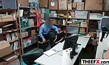 Teen Burglar Gets Punished By Police Officer In The Garage Office