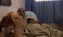 Blonde Young Woman Wanks Grandfather In Nursing Home