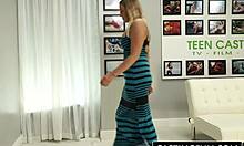 Scarlett Jennings Tricked In Petite BDSM Casting Interview With Big Cock