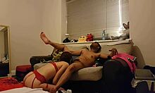 again this cheating milf licking her young lover's ass