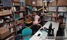 Fake cop ties up petite emo teen for hardcore threesome outside?