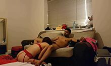 again this cheating milf licking her young lover's ass