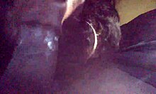 Amateur deepthroats big black cock outdoors