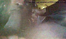 Amateur deepthroats big black cock outdoors