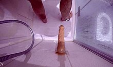 Gay Slave Takes Rough Dildo In Shower