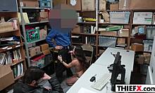 What will the teen thief choose? Suck that big cock or get punished harder?