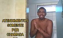dark-skinned carioca hunk showers for gay webcam calls only