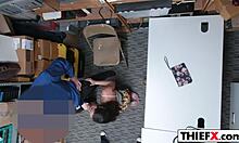 What will the teen thief choose? Suck that big cock or get punished harder?