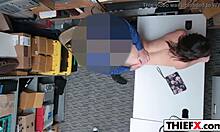 What will the teen thief choose? Suck that big cock or get punished harder?